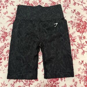 Gymshark Black Jacquard High-Rise Biker Shorts